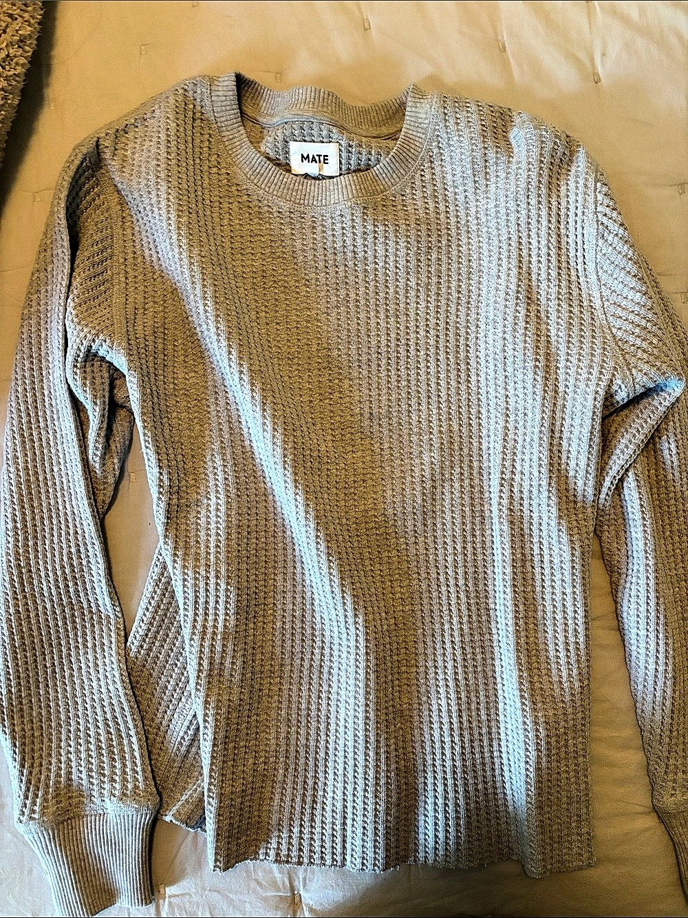 MATE Organic Cotton Ribbed Sweater Size Small
